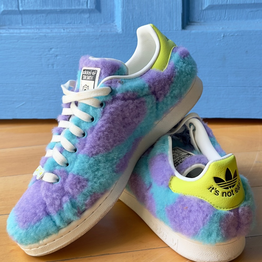 Adidas Stan Smith x Disney Monsters Inc Fuzzy Sneakers | Men’s 6 | Rare